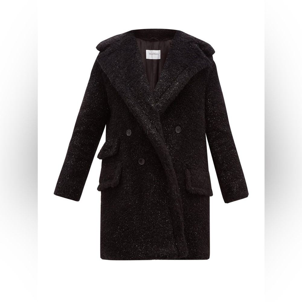 đź–¤BNWT MAX MARA SPARKLY BLACK TEDDY COATđź–¤ - Picture 2 of 14